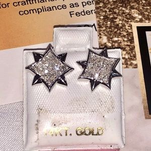 Real diamond custom made earrings, not lab made not CZ huge sale screw back stud